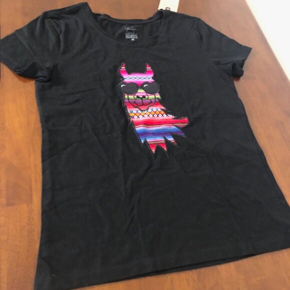 Llama Embroidered T-Shirt Size M NWT. - Picture 1 of 12